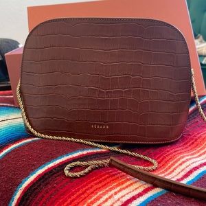 Sezane Croco Victor Bag